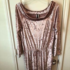 Velvet Light mauve pink Jumpsuit/romper
